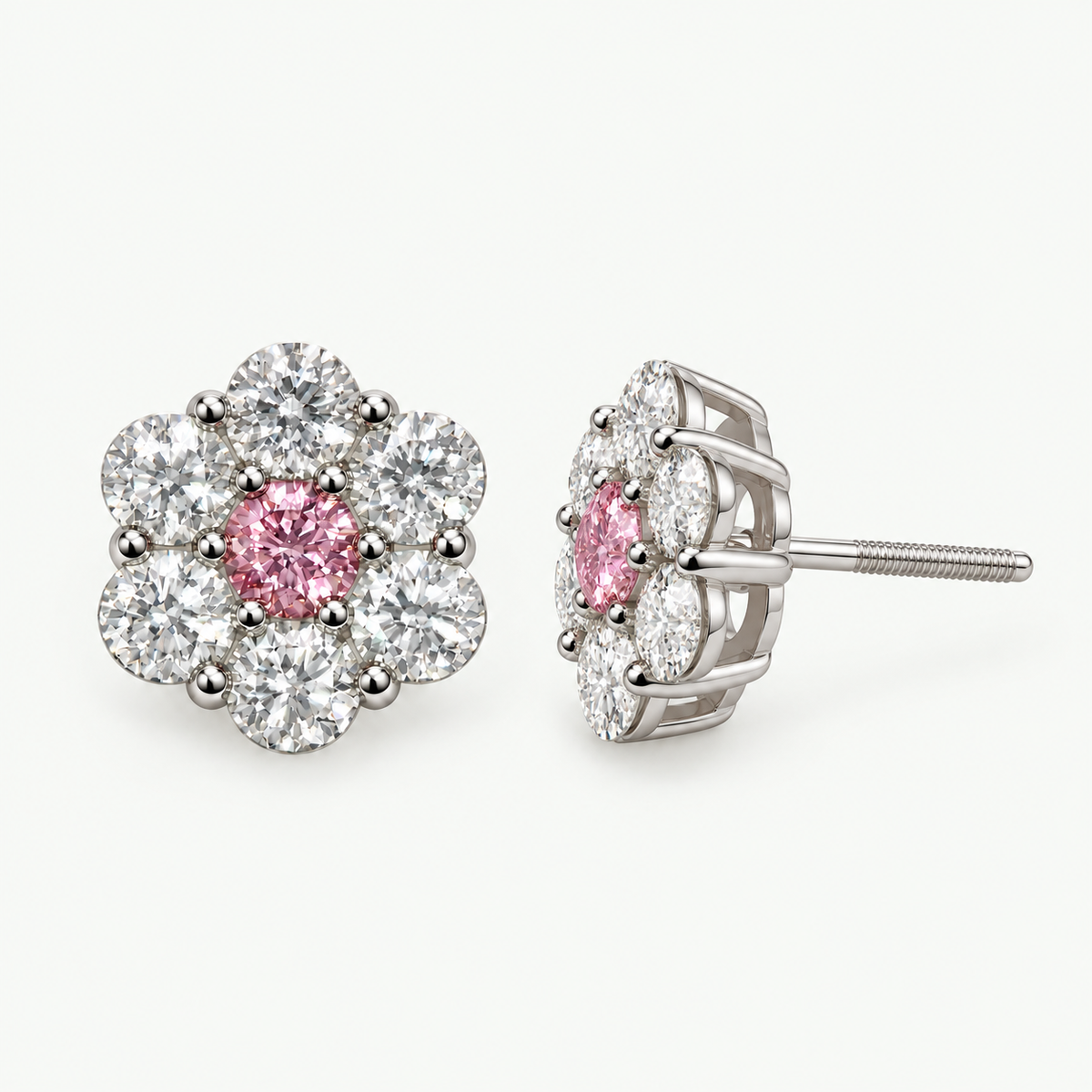 Rosé Bloom Stud Earrings
