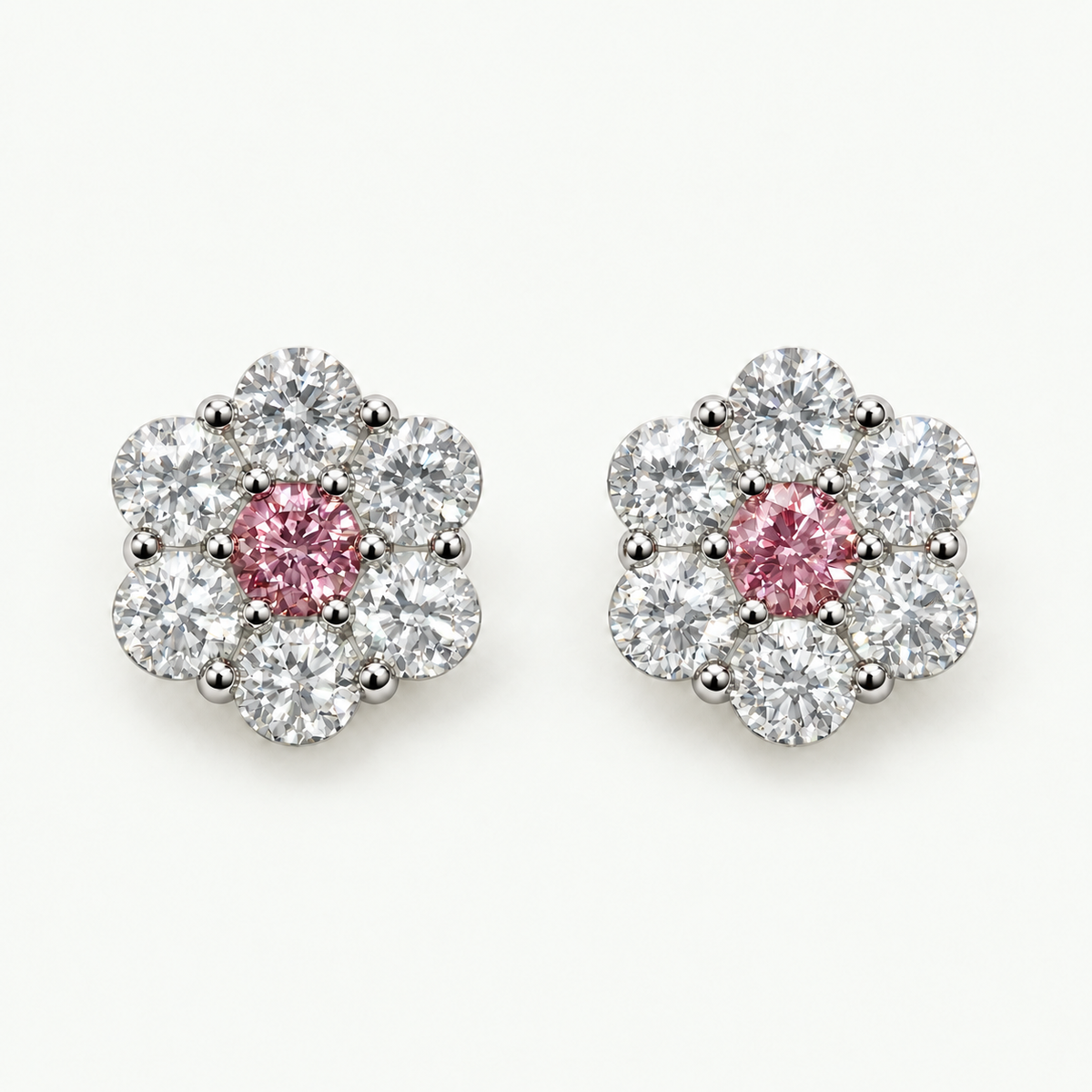 Rosé Bloom Stud Earrings